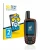 Front side of a product packaging with the brand logo BROTECT. Next to it is the device Garmin GPSMAP 64s shown with the corre