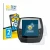 Front side of a product packaging with the brand logo BROTECT. Next to it is the device Bosch Intuvia Active Line shown with t