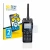 Front side of a product packaging with the brand logo BROTECT. Next to it is the device Hytera PD785 shown with the correspond