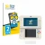 Front side of a product packaging with the brand logo BROTECT. Next to it is the device Nintendo New 3DS shown with the corres