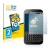 Front side of a product packaging with the brand logo BROTECT. Next to it is the device Blackberry Classic Q20 shown with the 