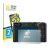 Front side of a product packaging with the brand logo BROTECT. Next to it is the device Panasonic Lumix DMC-TZ101 shown with t