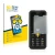 Front side of a product packaging with the brand logo BROTECT. Next to it is the device Caterpillar Cat B30 shown with the cor