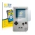 Front side of a product packaging with the brand logo BROTECT. Next to it is the device Nintendo Gameboy Pocket shown with the
