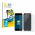 Front side of a product packaging with the brand logo BROTECT. Next to it is the device Apple iPhone 8 (Front+Back) shown with