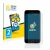Front side of a product packaging with the brand logo BROTECT. Next to it is the device Apple iPhone SE 2 2020 shown with the 