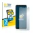 Front side of a product packaging with the brand logo BROTECT. Next to it is the device Samsung Galaxy J6 2018 shown with the 