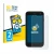 Front side of a product packaging with the brand logo BROTECT. Next to it is the device Palm Mini Smartphone shown with the co