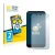 Front side of a product packaging with the brand logo BROTECT. Next to it is the device Shiftphones Shift6m shown with the cor
