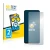 Front side of a product packaging with the brand logo BROTECT. Next to it is the device Motorola One Hyper shown with the corr