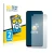 Front side of a product packaging with the brand logo BROTECT. Next to it is the device Huawei P40 Lite E shown with the corre