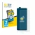 Front side of a product packaging with the brand logo BROTECT. Next to it is the device Xiaomi Poco F2 Pro shown with the corr
