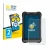 Front side of a product packaging with the brand logo BROTECT. Next to it is the device GeoMax Zenius 800 shown with the corre