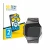 Front side of a product packaging with the brand logo BROTECT. Next to it is the device Casio A168WEGG-1BEF shown with the cor