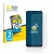 Front side of a product packaging with the brand logo BROTECT. Next to it is the device Samsung Galaxy A12 shown with the corr