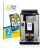 Front side of a product packaging with the brand logo BROTECT. Next to it is the device DeLonghi PrimaDonna Soul ECAM610.55.SB