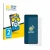 Front side of a product packaging with the brand logo BROTECT. Next to it is the device Xiaomi Poco F3 shown with the correspo