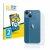 Front side of a product packaging with the brand logo BROTECT. Next to it is the device Apple iPhone 13 mini (Back) shown with