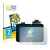 Front side of a product packaging with the brand logo BROTECT. Next to it is the device Convergent Design Odyssey 7Q+ shown wi