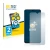 Front side of a product packaging with the brand logo BROTECT. Next to it is the device Samsung Galaxy M23 shown with the corr