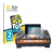 Front side of a product packaging with the brand logo BROTECT. Next to it is the device Junsi iCharger 406 Duo shown with the 
