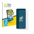 Front side of a product packaging with the brand logo BROTECT. Next to it is the device Motorola Edge 30 shown with the corres