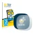 Front side of a product packaging with the brand logo BROTECT. Next to it is the device ecobee Smart Thermostat Premium shown 