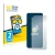 Front side of a product packaging with the brand logo BROTECT. Next to it is the device OnePlus Nord 2T 5G shown with the corr