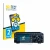 Front side of a product packaging with the brand logo BROTECT. Next to it is the device Yaesu FT-710 shown with the correspond