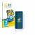 Front side of a product packaging with the brand logo BROTECT. Next to it is the device Tecno Camon 20 shown with the correspo