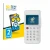 Front side of a product packaging with the brand logo BROTECT. Next to it is the device myPOS Go 2 shown with the correspondin