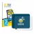 Front side of a product packaging with the brand logo BROTECT. Next to it is the device Bambu Lab A1 3D Printer shown with the