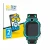 Front side of a product packaging with the brand logo BROTECT. Next to it is the device Retoo Smartwatch 1.44" shown with the 