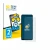 Front side of a product packaging with the brand logo BROTECT. Next to it is the device Motorola Moto G04 shown with the corre