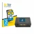 Front side of a product packaging with the brand logo BROTECT. Next to it is the device Gens Ace IMARS D300 shown with the cor