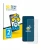 Front side of a product packaging with the brand logo BROTECT. Next to it is the device ZTE Blade A34 shown with the correspon