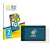Front side of a product packaging with the brand logo BROTECT. Next to it is the device Podofo Motorrad Carplay 7" shown with 