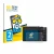 Front side of a product packaging with the brand logo BROTECT. Next to it is the device Panasonic Lumix DC-TZ99 shown with the
