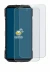 Image of the device Doogee S118 Pro with a wide variety of screen protectors.