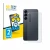 Front side of a product packaging with the brand logo BROTECT. Next to it is the device Samsung Galaxy S25 Plus (Back) shown w