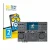 Front side of a product packaging with the brand logo BROTECT. Next to it is the device Denon DJ Prime Go+ shown with the corr