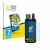 Front side of a product packaging with the brand logo BROTECT. Next to it is the device Aduro Locit GPS shown with the corresp