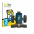 Front side of a product packaging with the brand logo BROTECT. Next to it is the device PowaKaddy CT12 GPS shown with the corr