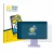 Front side of a product packaging with the brand logo BROTECT. Next to it is the device Sotsu FlipAction Touch 14" shown with 