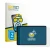 Front side of a product packaging with the brand logo BROTECT. Next to it is the device Tecno MEGAPAD 2 shown with the corresp
