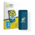 Front side of a product packaging with the brand logo BROTECT. Next to it is the device Tecno Spark 50 Pro shown with the corr
