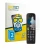 Front side of a product packaging with the brand logo BROTECT. Next to it is the device Panasonic KX-TGU130 shown with the cor