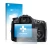 Front side of a product packaging with the brand logo upscreen. Next to it is the device Sony Alpha 57 (SLT-A57) shown with th