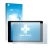 Front side of a product packaging with the brand logo upscreen. Next to it is the device Amazon Fire HD 10 2017 (7th Gen.) sho