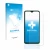 Front side of a product packaging with the brand logo upscreen. Next to it is the device Xiaomi Redmi Note 8 Pro shown with th